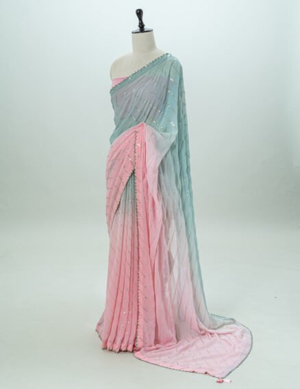 The Ethereal Dusk Ombre Saree