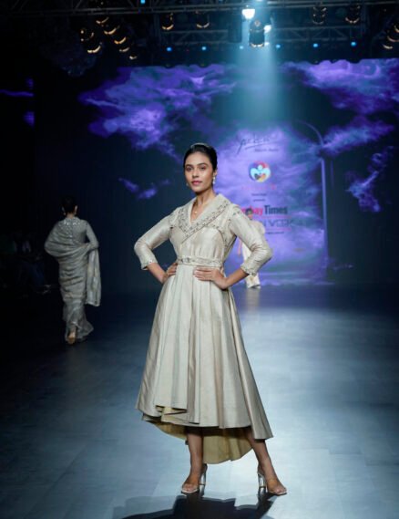 Raw Silk High-Low Dress