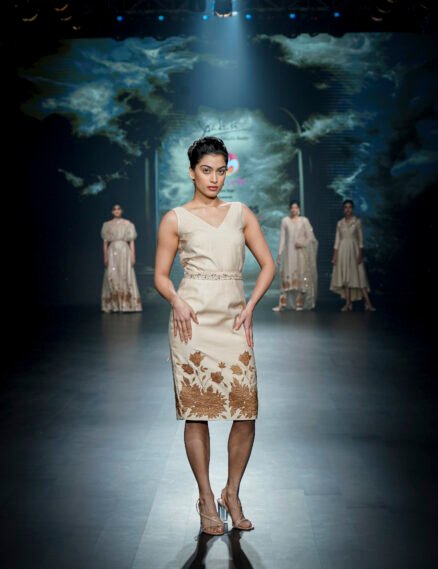 Luxurious Falling Raw Silk Sheath Dress