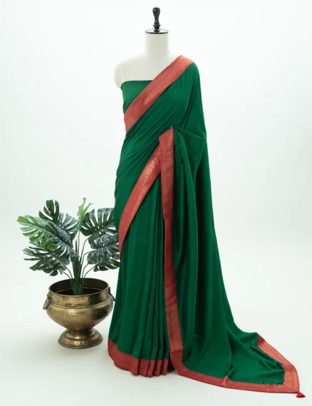 Green rawsilk Saree