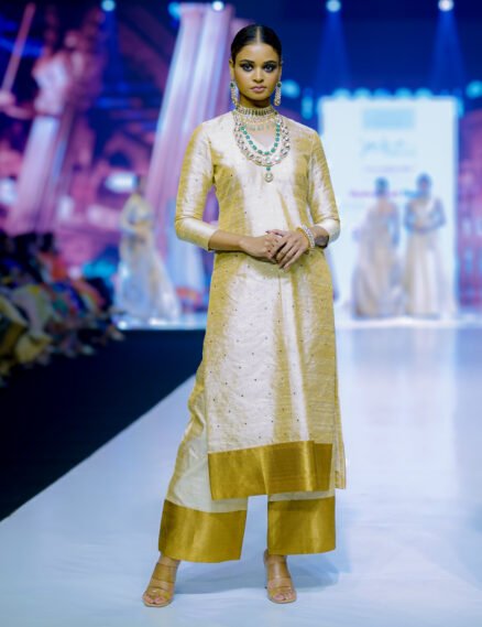 Ivory Tissue Raw Silk Kurta