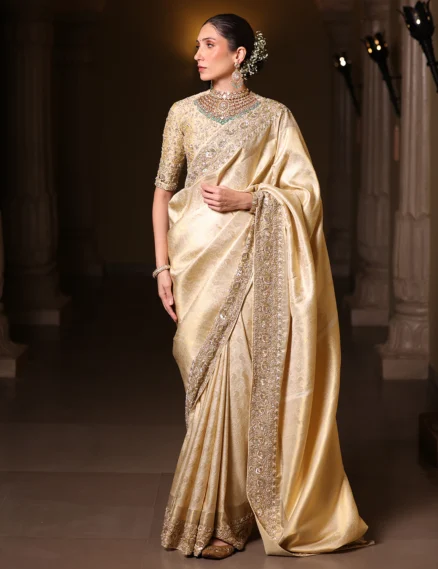Gold Kanjivaram Silk Saree